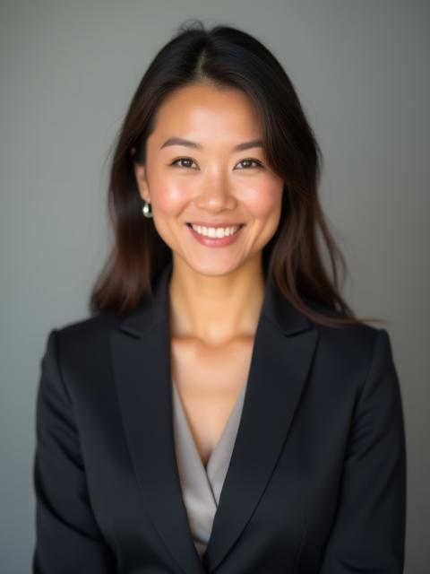 Professional business headshot with neutral backdrop